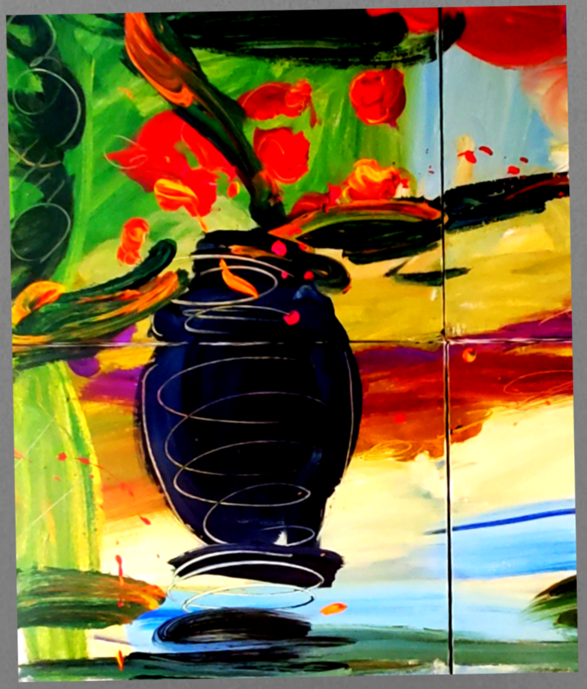 Peter Max Abstract Vase Of Flowers Art For Sale In AREA51GALLERY New Orleans.