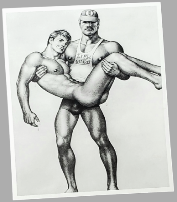 Authentic Tom Of Finland Lifeguard Art Photograph For Sale In AREA51GALLERY New Orleans A Gay Owned Small Business 