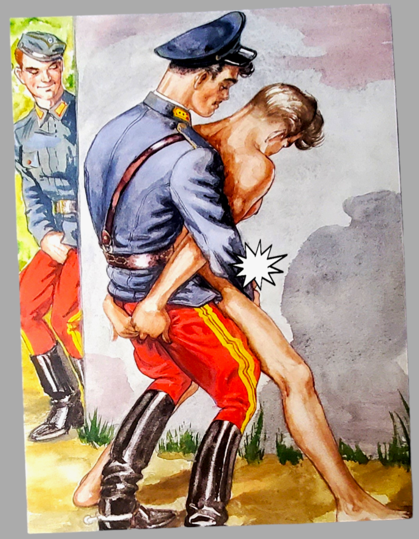 Authentic Tom Of Finland Color Art Print Erotic Sex Outside For Sale In AREA51GALLERY New Orleans A Gay Owned Small Business
