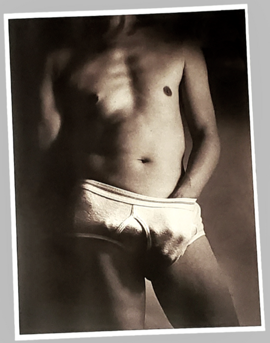 Authentic Gay Male Big Bulge Sepia Photo For Sale in AREA51GALLERY New Orleans A Gay Owned Small Business