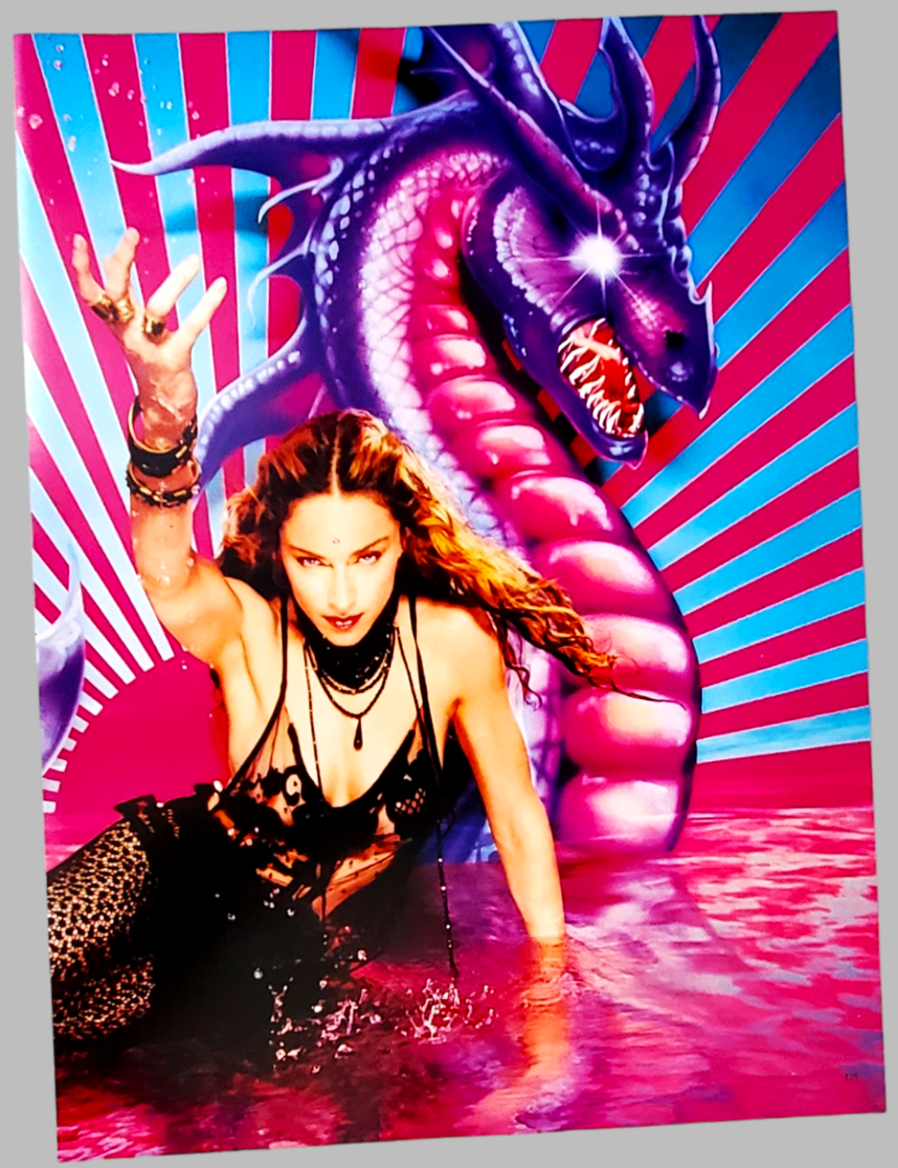 Authentic Purple Dragon Fireball And Madonna Art Photograph Page  For Sale In AREA51GALLERY New Orleans A Gay Owned Small Business