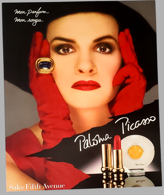 Authentic Paloma Picasso Perfume Ad Print  For Sale In AREA51GALLERY New Orleans 