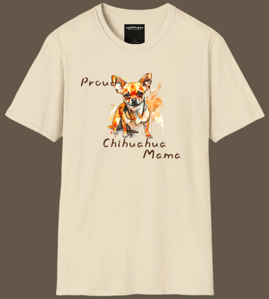 Chihuahua Mama Cotton Tee Shirt For Sale In AREA51GALLERY New Orleans 