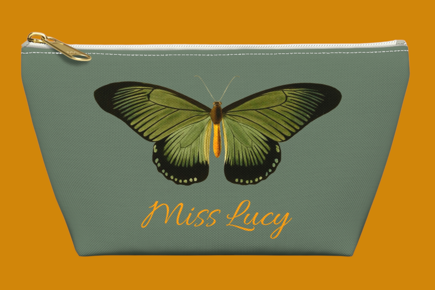 Personalized Butterfly Makeup Bag Pouch Available In AREA51GALLERY New Orleans Gift Shop.