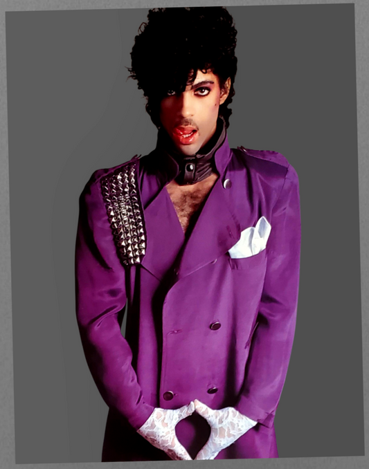 Vintage Prince Purple Suit Vintage Photograph Poster For Sale In AREA51GALLERY New Orleans 