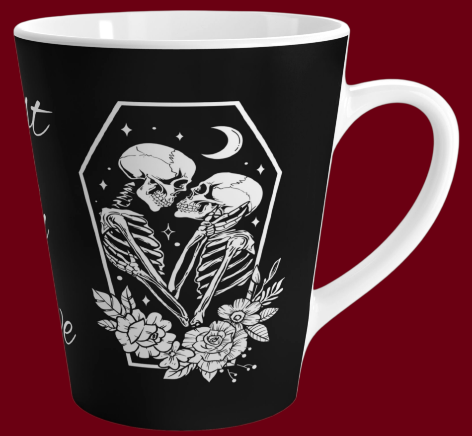 Custom Rest In Love Gothic Coffee Mug For Sale In AREA51GALLERY New Orleans.