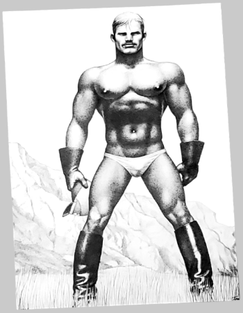 Authentic Tom Of Finland Photograph The Biker In White Underwear Print For Sale In AREA51GALLERY New Orleans A Gay Owned Small Business