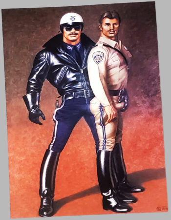 Authentic Tom Of Finland Leather Daddy Cop Couple For Sale In AREA51GALLERY New Orleans A Gay Owned Small Business