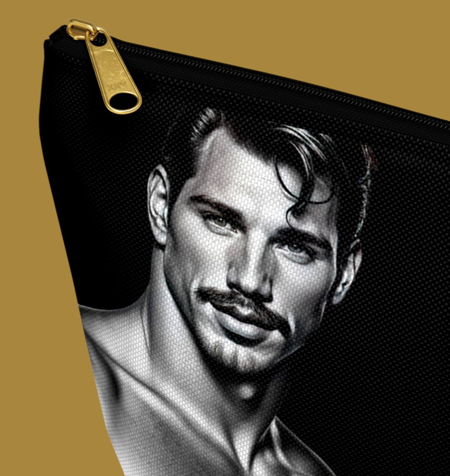 Tom of Finland Style Black Accessory Bag Pouch For Sale In AREA51GAllery New Orleans Gift Shop - A Gay Owned Small Business.