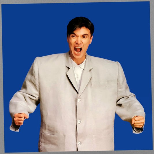David Byrne Big Suit Wall Poster Vintage 80's Decor Sold In AREA51GALLERY New Orleans.