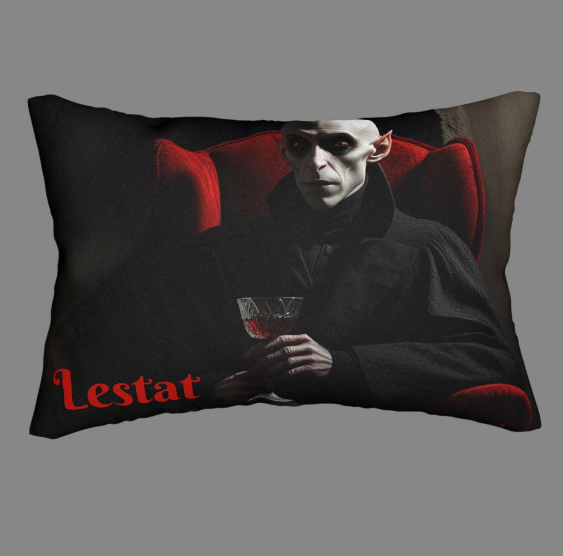 Personalizable Classic Movie Vampire Throw Pillow For Sale In AREA51GALLERY New Orleans Horror Gift Shop