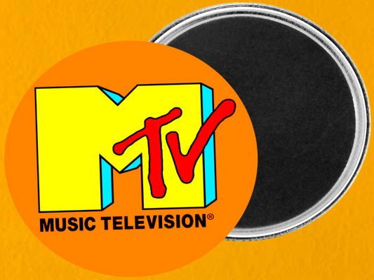 Custom Handmade MTV Orange & Yellow Logo Magnet For Sale In AREA51GALLERY New Orleans