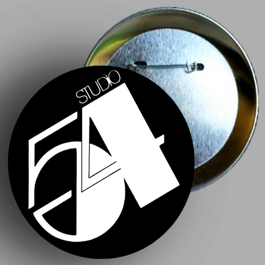 Studio 54 New York City disco logo handcrafted 1PC 2.25" round button pin available in area51gallery