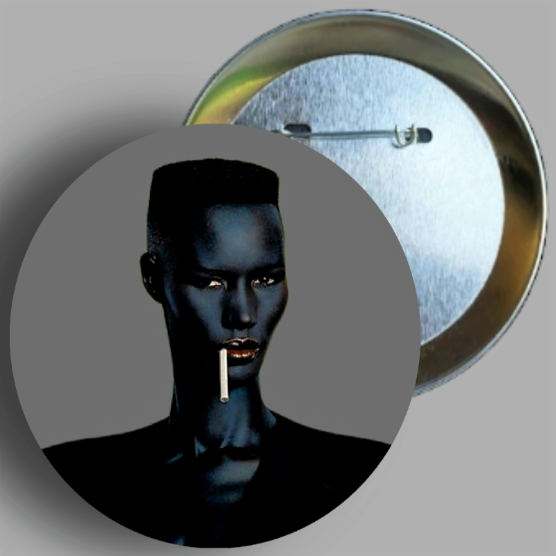 Grace Jones 1981 Nightclubbing album art handcrafted 1PC 2.25" round button pin available in area51gallery