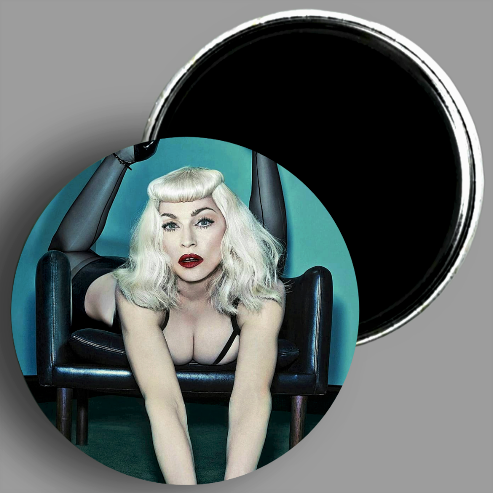 Madonna Bondage photo-shoot for 2014 V magazine handcrafted 1PC 2.25" round magnet available in area51gallery