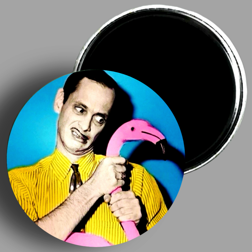 John Waters Pink Flamingo pop art handcrafted 1PC 2.25" fridge magnet available in area51gallery