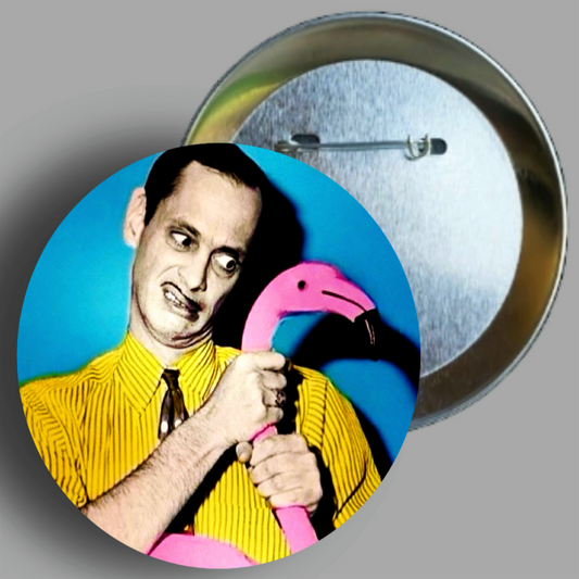 John Waters Pink Flamingo pop art handcrafted 1PC 2.25" button pin available in area51gallery