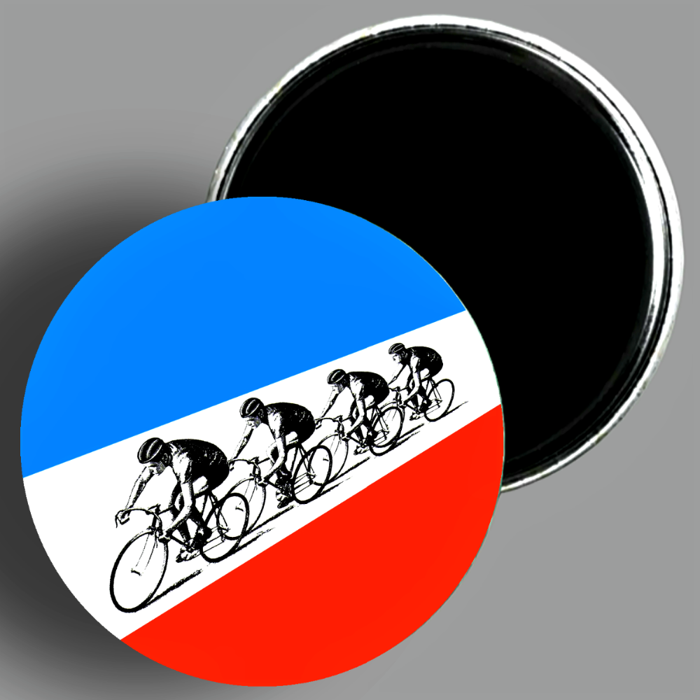 Kraftwerk Tour De France Soundtracks logo handcrafted 1PC 2.25" round fridge magnet available in area51gallery