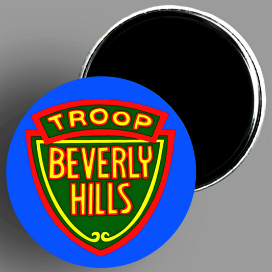 Troop Beverly Hills pop art patch handcrafted 1PC 2.25" round fridge magnet available in area51gallery