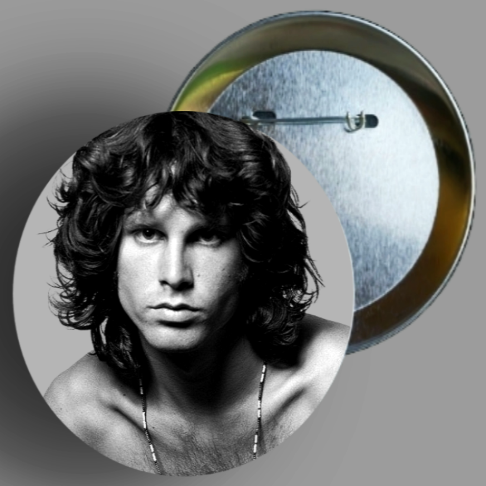 Jim Morrison of The Doors photo handcrafted 1PC 2.25" round button pin available in area51gallery