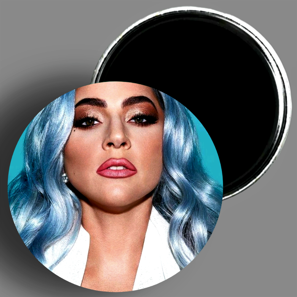 Lady Gaga handcrafted 3.5" round magnet available in area51gallery
