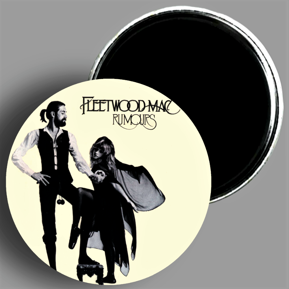 Custom Fleetwood Mac Rumors album cover handcrafted 2.25" round fridge magnet available in area51gallery