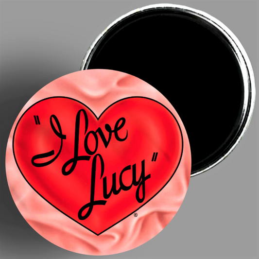 Custom I Love Lucy colorized logo handcrafted 3.5" round magnet available in area51gallery