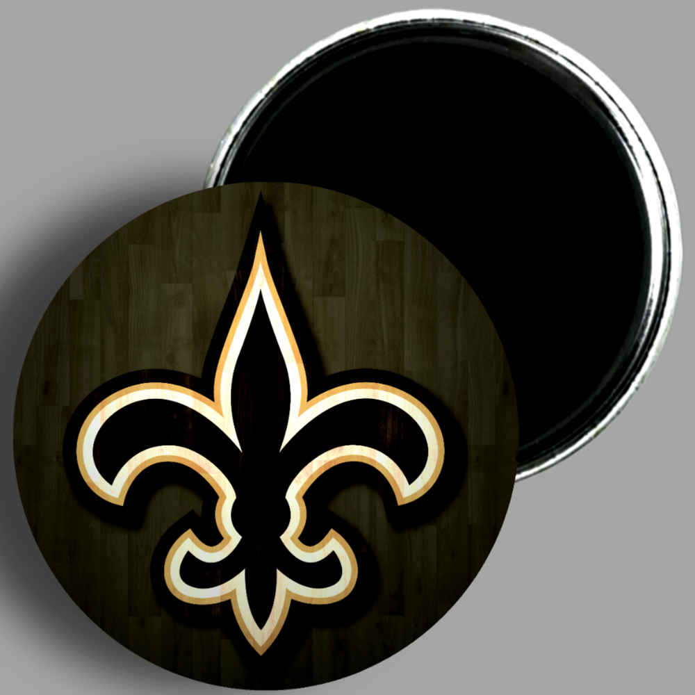 Fleur De Lis design handcrafted 2.5" round magnet available in area51gallery