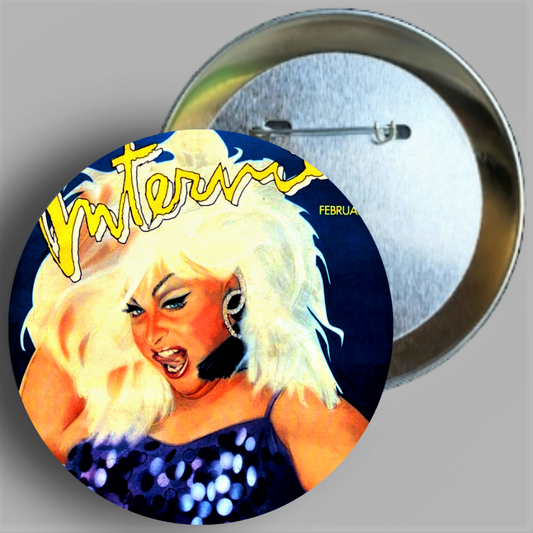 Custom Divine Drag Queen Button Pin Handmade In AREA51GALLERY New Orleans