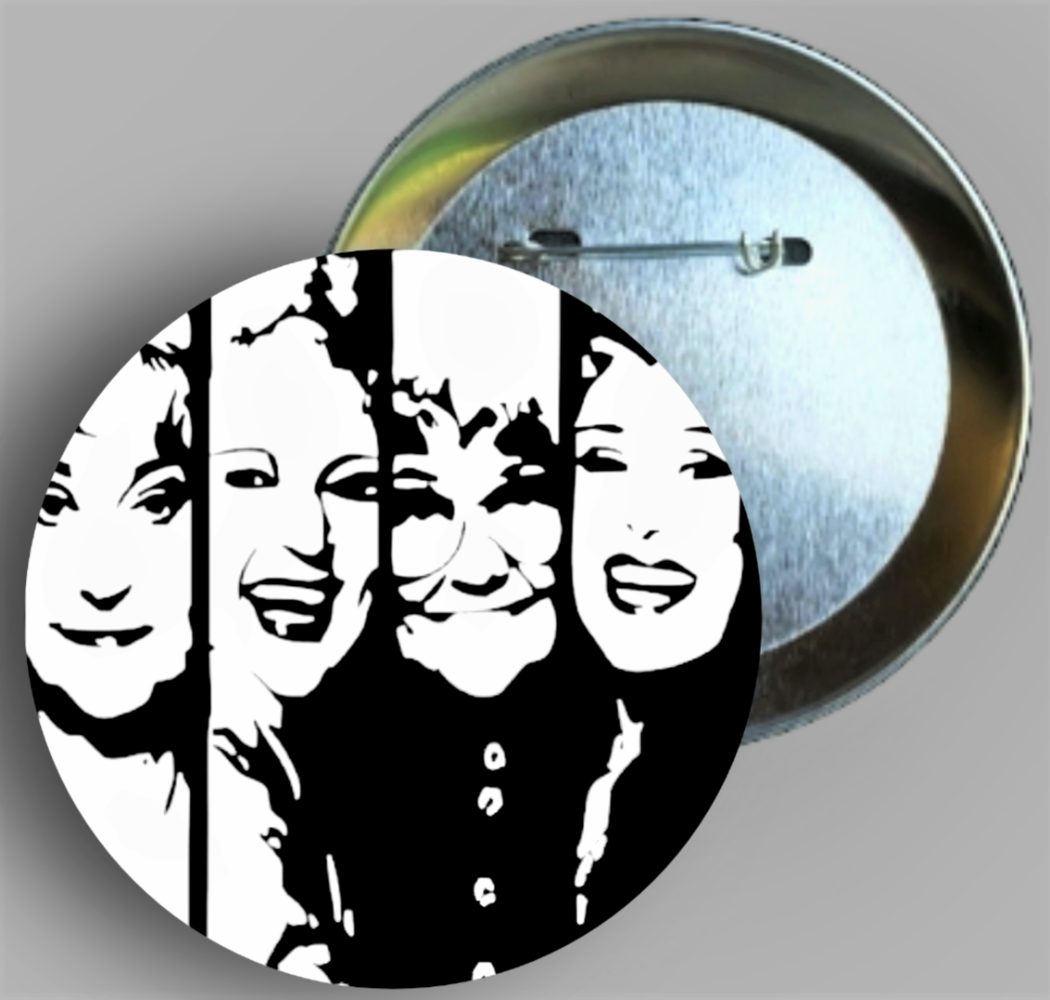 Golden Girls Pop Art Button Pin Handmade In AREA51GALLERY New Orleans
