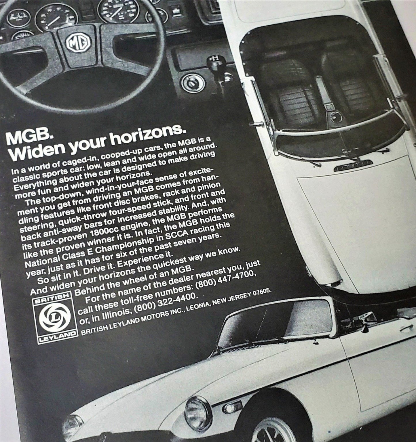 MG MGB Car Advertisement