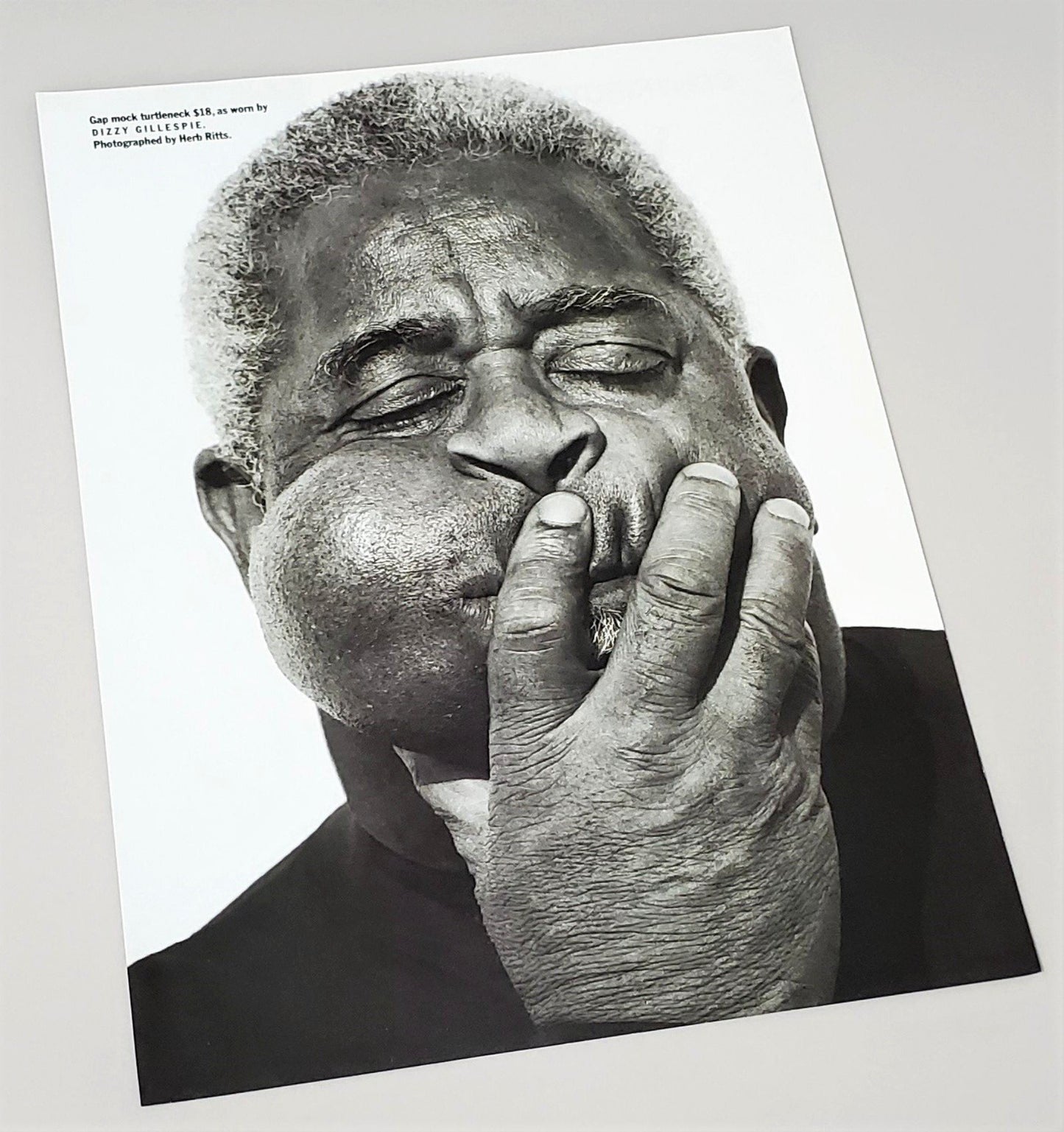 Dizzy Gillespie Vintage Black White Gap Ad Photograph  