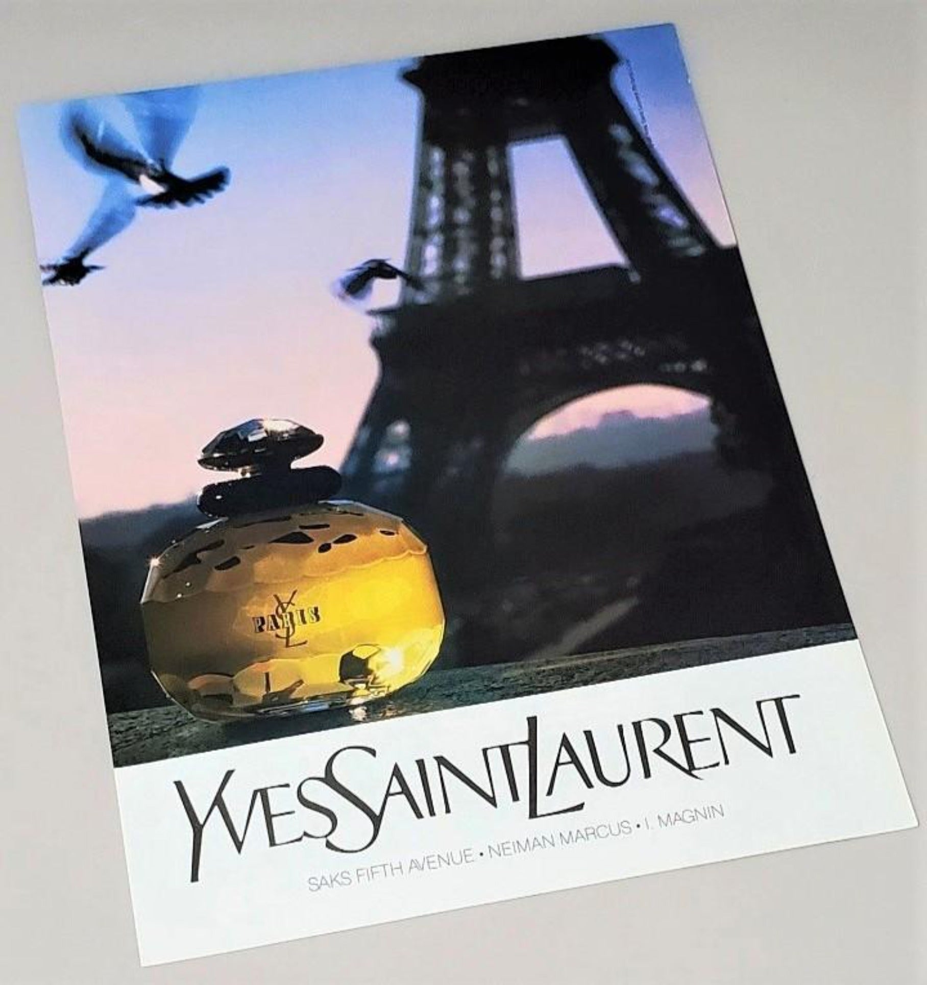 Original vintage YSL advertisement as seen in January 1990 Vogue magazine