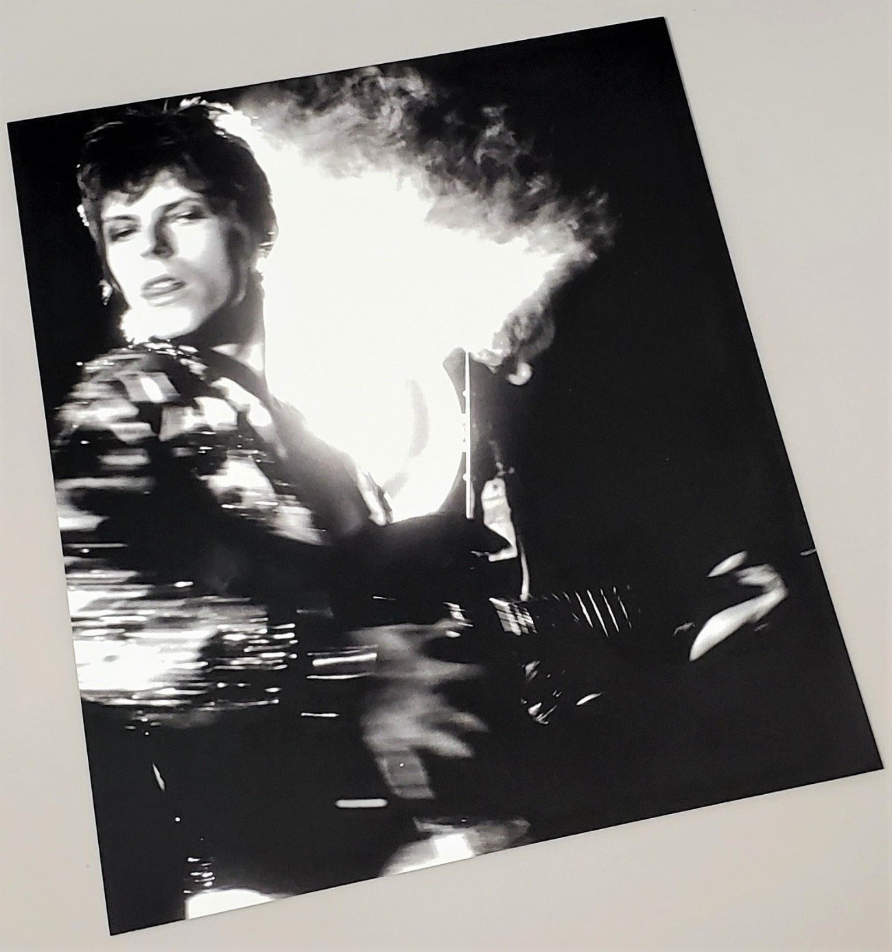 Original photograph page featured in 2010 David Bowie hardcover book by Jeff Hudson