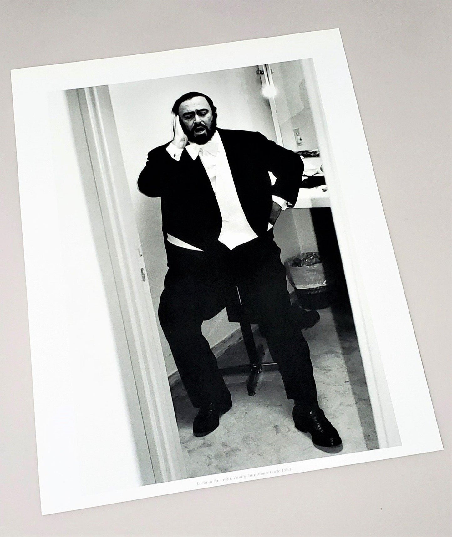 Luciano Pavarotti Poster Photographed By Helmut Newton Available In AREA51GALLERY