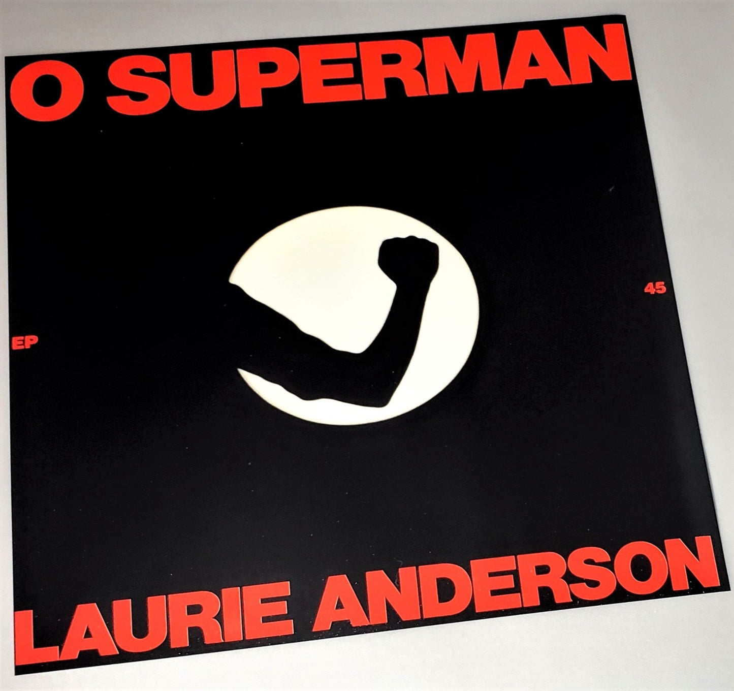 Laurie Anderson O Superman 12" LP cover original page art featured in 2017 Art Record Covers