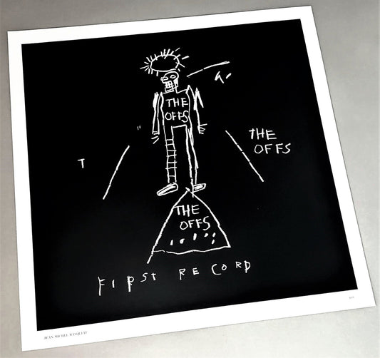 The Offs First Record album cover designed by Jean-Michel Basquiat original page featured in 2017 Art Record Covers