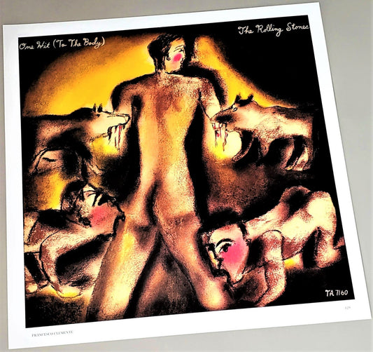 The Rolling Stones One Hit (To The Body) 12"cover art page featured in 2017 Art Record Covers 