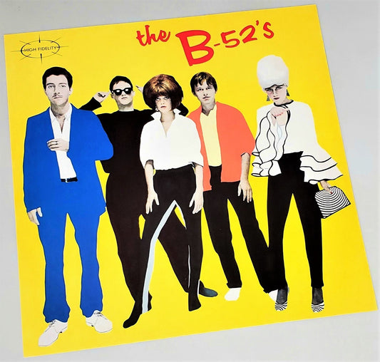 The B-52's debut 1979 album cover art page featured in Rock Covers 2014 book