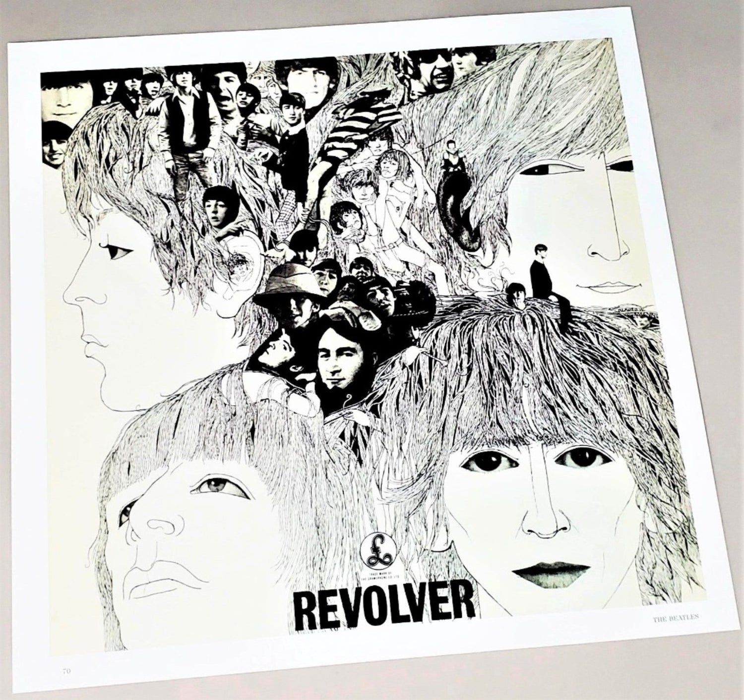 The Beatles 1966 Revolver album cover art page featured in Rock Covers 2014  book