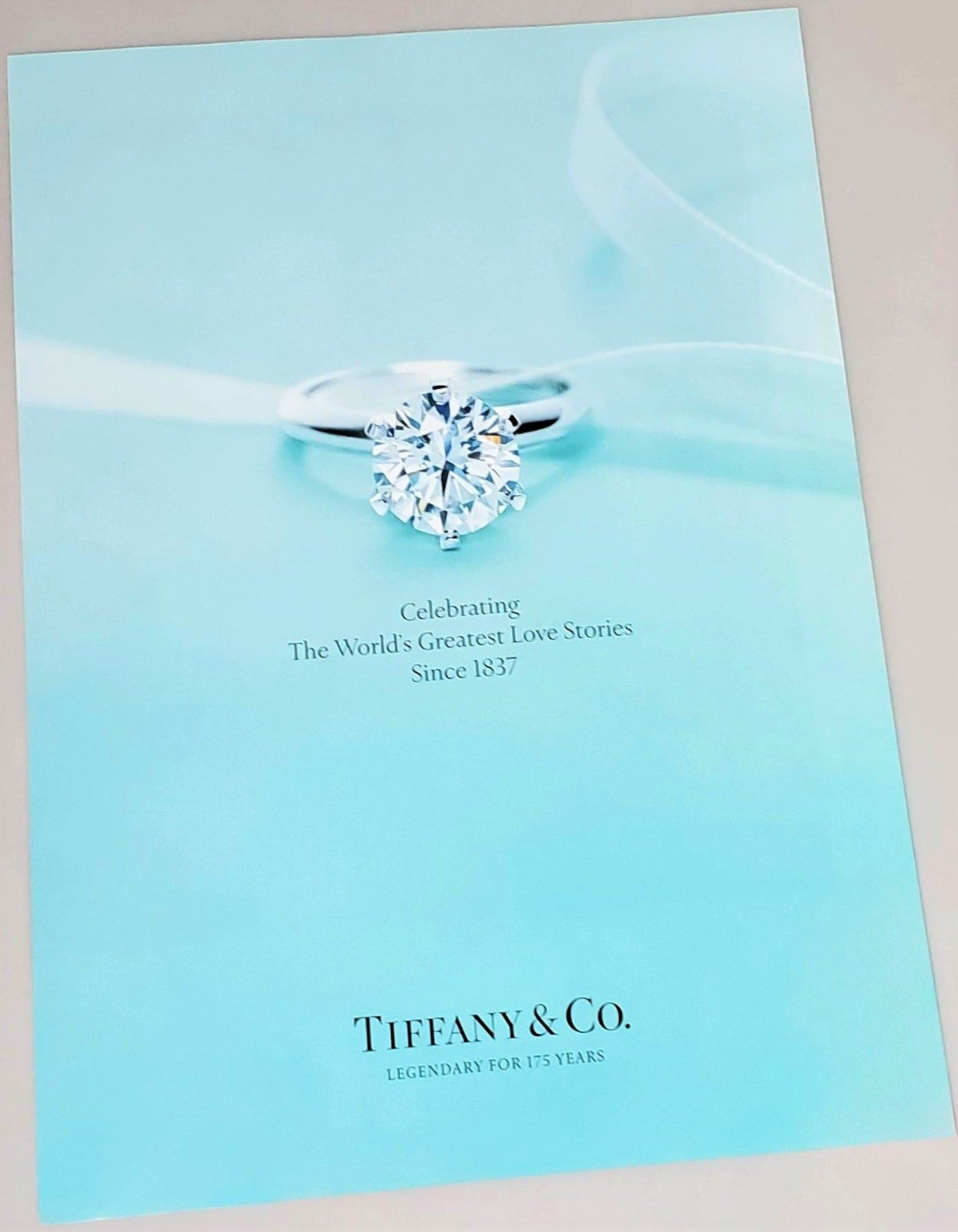 Original Tiffany & Co photograph advertisement page featured in September 2012 fashion issue of Vogue magazine