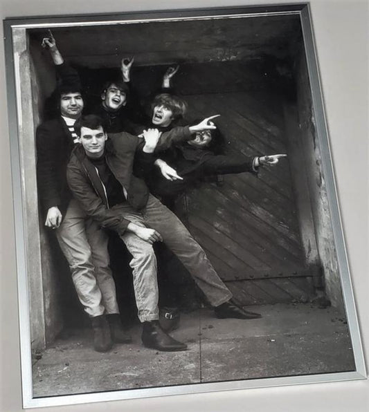 Grateful Dead framed photograph page snapped in 1965 by Herb Greene and featured in Vogue x Music coffee table book available in area51gallery