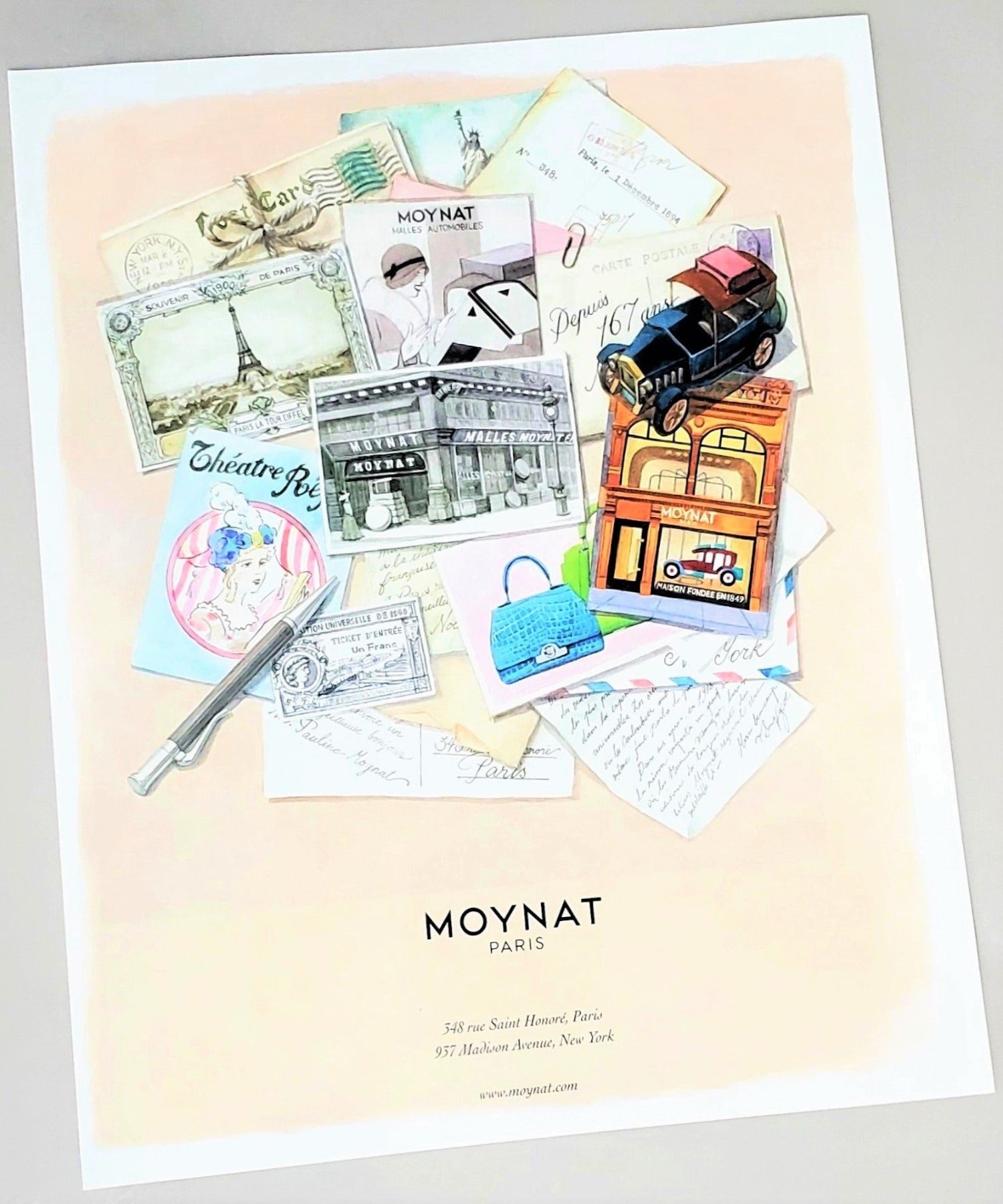 Original Moynat photograph advertisement page featured in September 2016 fashion issue of Vogue magazine available in area51gallery