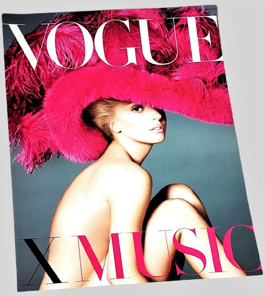 Lady Gaga photograph featured as the cover of Vogue x Music book 2018 edition