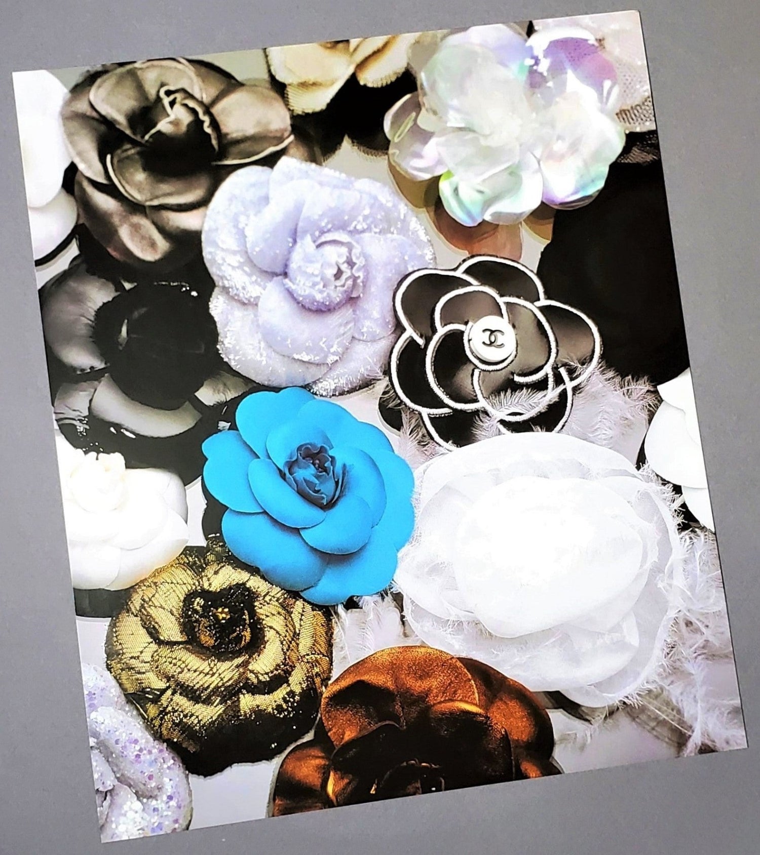 Coco Chanel Camellia Brooch Art Print Enamel Jewelry – AREA51GALLERY
