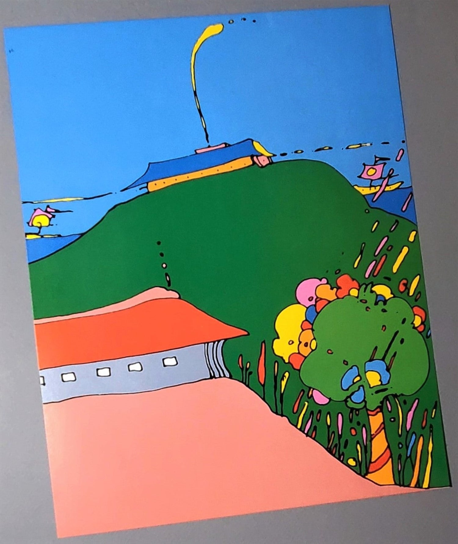Peter Max House On A Hill Poster Print For Sale In AREA51GALLERY New Orleans 