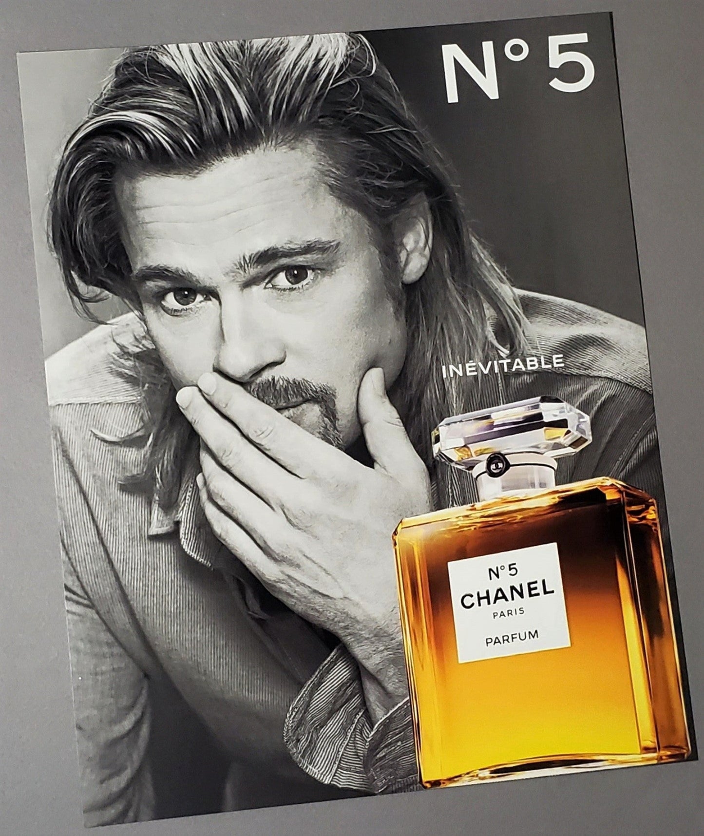 Chanel No.5 Brad Pitt Print Available In AREA51GALLERY New Orleans