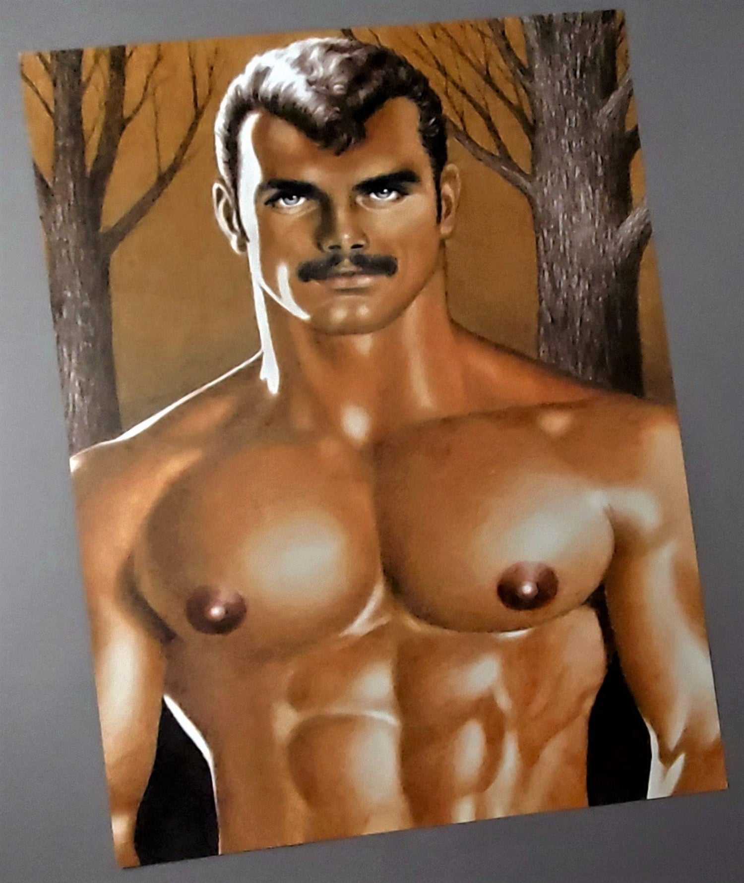 Tom Of Finland Single Male Pencil Drawing  Available In AREA51GALLERY New Orleans 