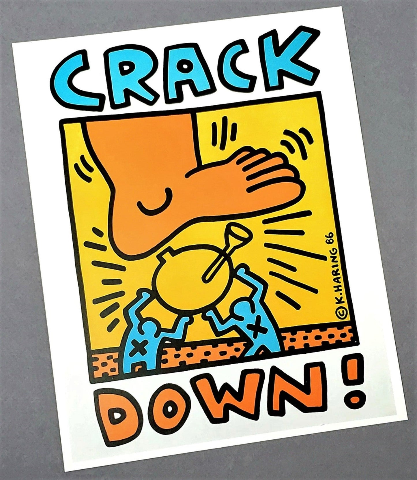 Crack Down! Keith Haring Art Print For Sale In AREA51GALLERY New Orleans