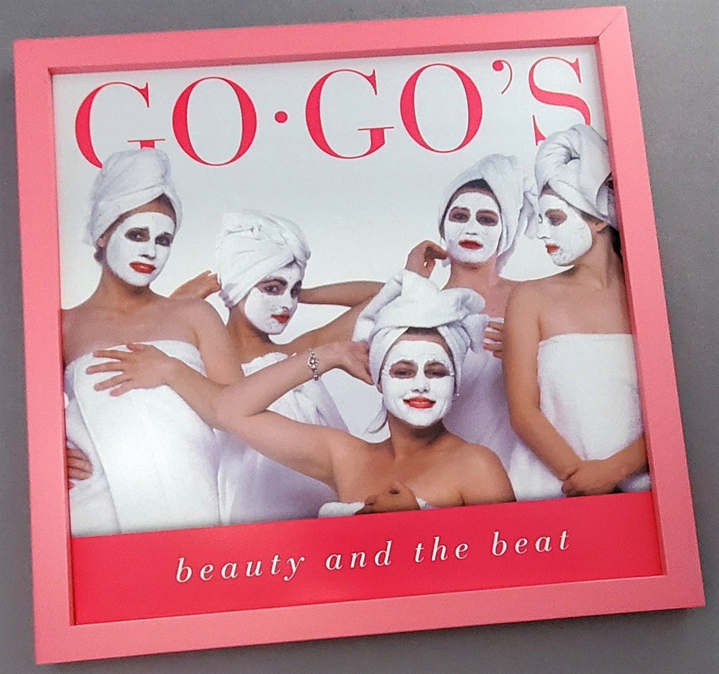 The Go-Go's Beauty And The Beat 40th Annivesray Framed Pink Cover Available In AREA51GALLERY New Orleans